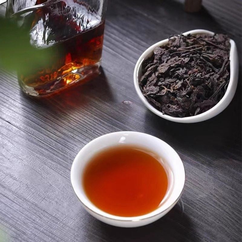 500g Premium Liu Bao Tea Guangxi Fragrant Wuzhou black Tea Dark Tea with Basket