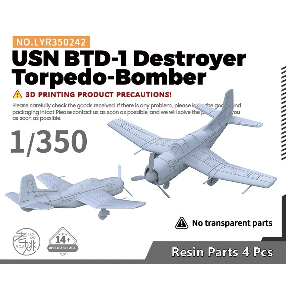 LYR350242 1/350 Military Model Kit USN BTD-1 Destroyer Torpedo-Bomber