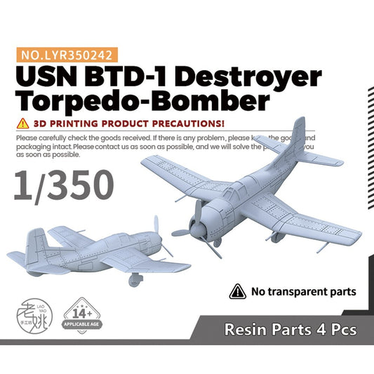 LYR350242 1/350 Military Model Kit USN BTD-1 Destroyer Torpedo-Bomber