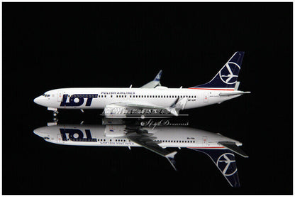 1:400 JC Wings LOT BOEING 737 MAX 8 Passenger Airplane Diecast Aircraft Model