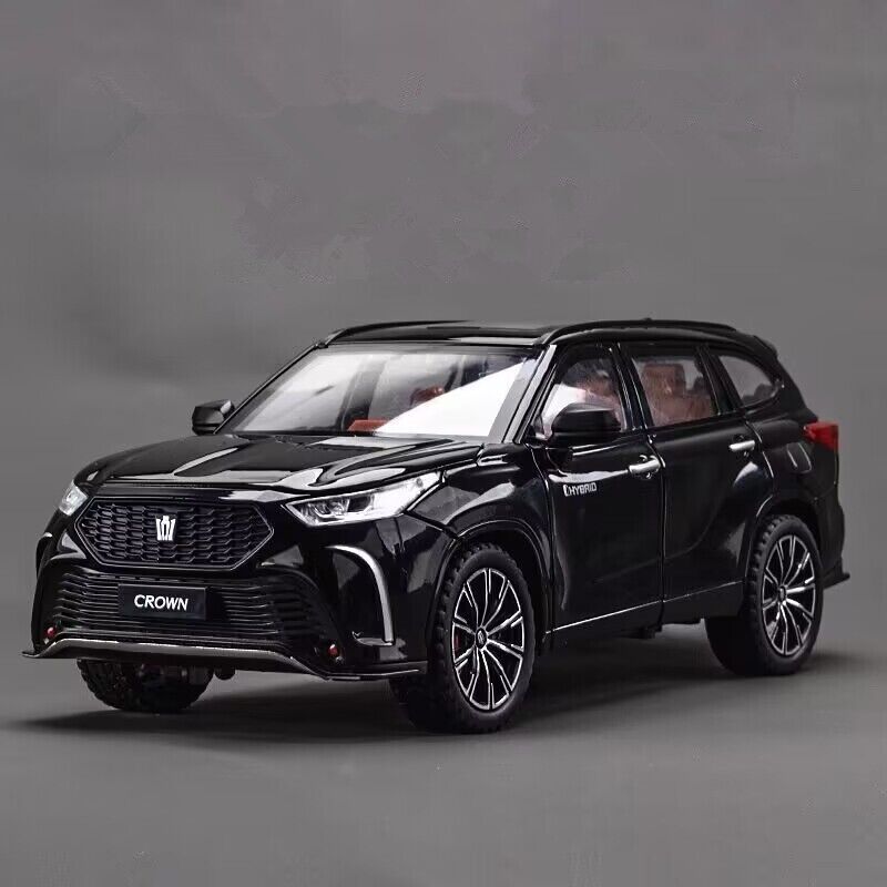 1:24 Toyota Crown KLUGER Diecast Model Car SUV Vehicle Toy Gifts Sounds Lights
