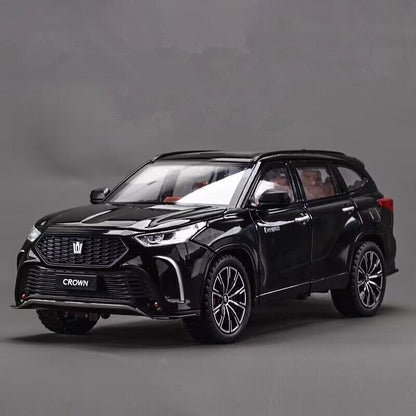 1:24 Toyota Crown KLUGER Diecast Model Car SUV Vehicle Toy Gifts Sounds Lights
