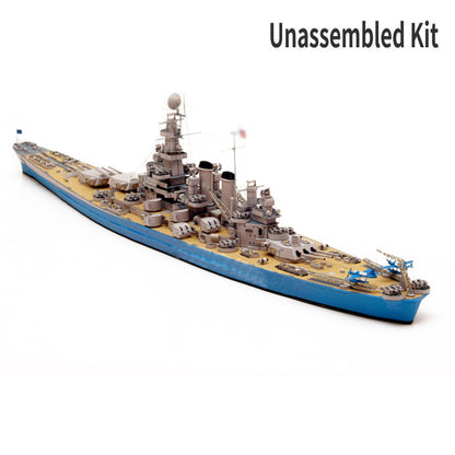 21in 1/400 US NAVY BB-55 Battleship Paper Model Unsassembled Military Ornaments
