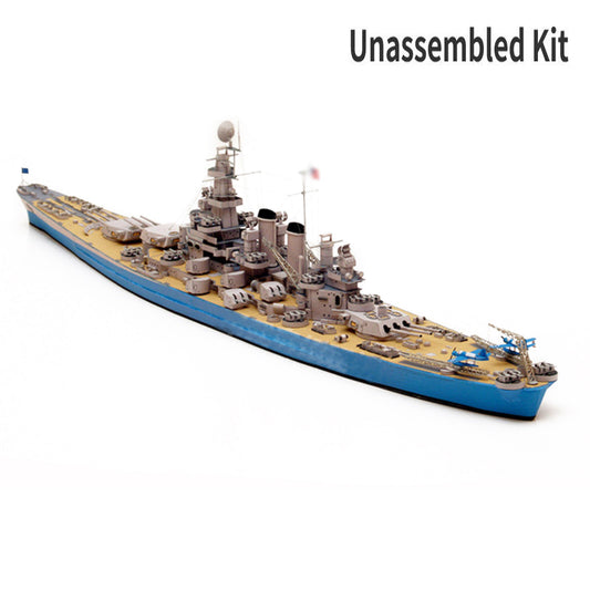 21in 1/400 US NAVY BB-55 Battleship Paper Model Unsassembled Military Ornaments
