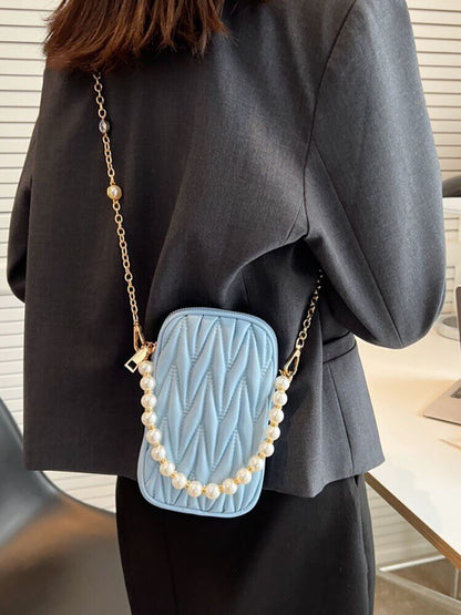 Pearl Shoulder Women's Bag Flap Crossbody Bags Women Female Handbags