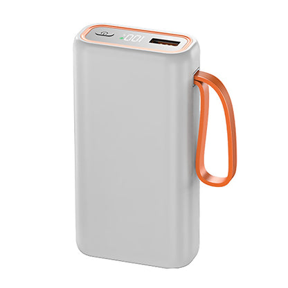 White 2 Slots 21700 Power Bank Case Cage Durable Portable For PC/ Smartphone