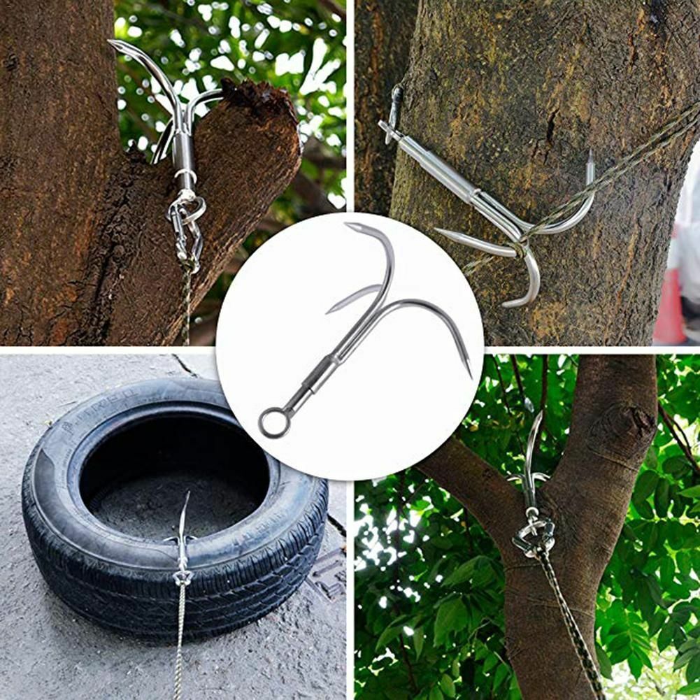 Climbing Claw Stainless Steel Hook Hiking Outdoor Mountaineering Grappling Tools