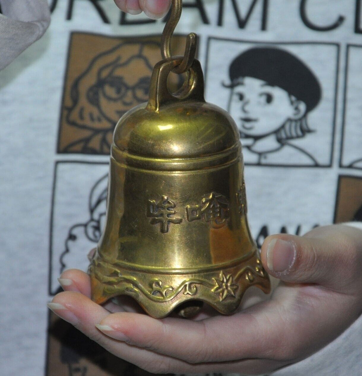Tibet Buddhism temple bronze Gilt Feng shui exorcism Bell chung Statue