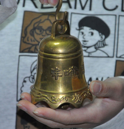 Tibet Buddhism temple bronze Gilt Feng shui exorcism Bell chung Statue
