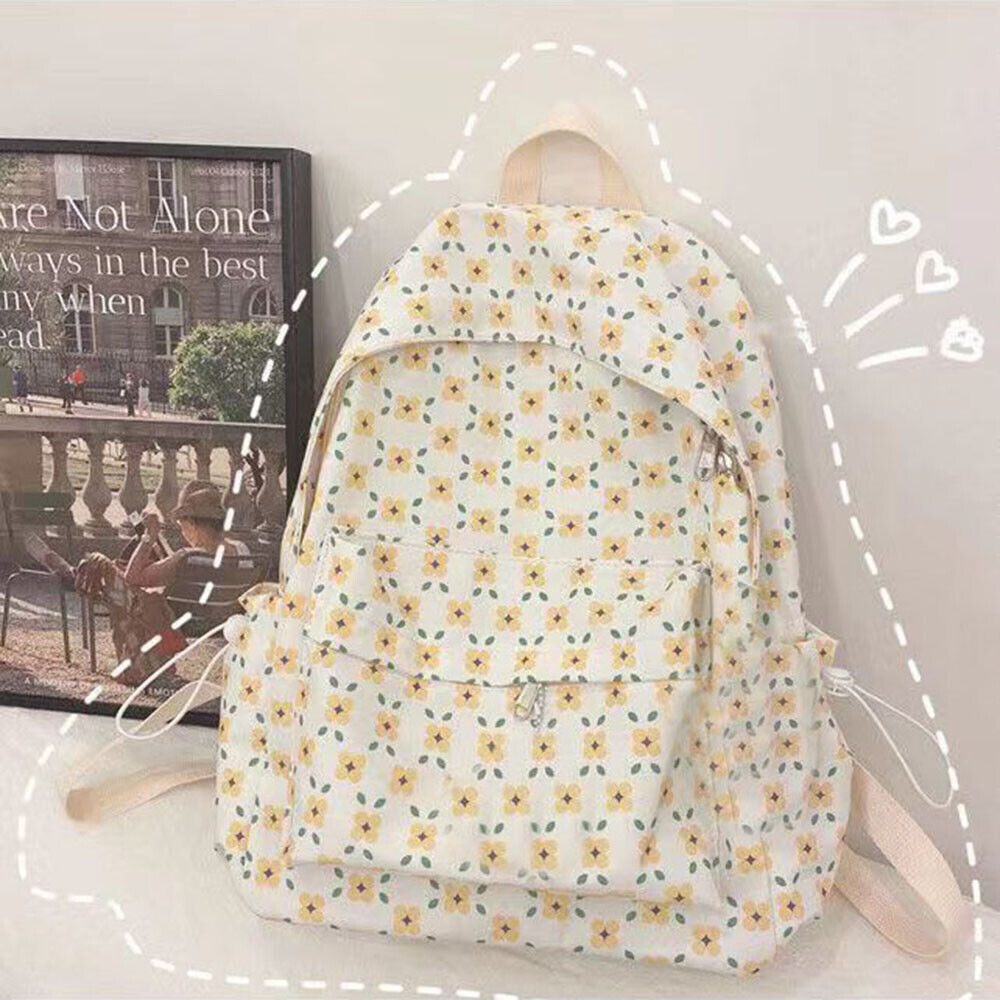 Female Bag Girls School Bag Travel Bag Backpack Sports Bag Floral Cute Ins