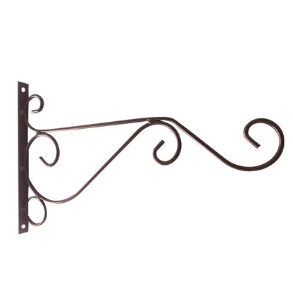 Wall Mounted Bracket Metal Flower Basket Bird Pattern Holder Hanger Rustic Hooks