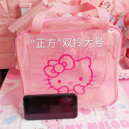 Hello Kitty Swimwear Storage Bag Transparent Cosmetic Wash Bag Travel Bag