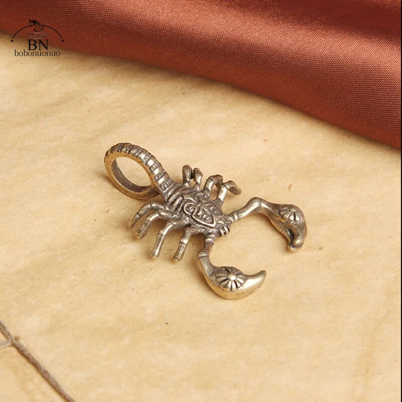 Solid Pure Copper Handmade Scorpion Figure Ornament Desk Tea Pet Decoration