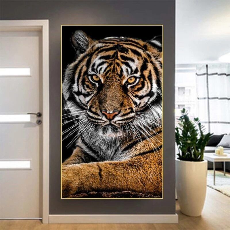 Animals Canvas Painting Tiger Canvas Wall Art Home Decor Posters Prints Pictures