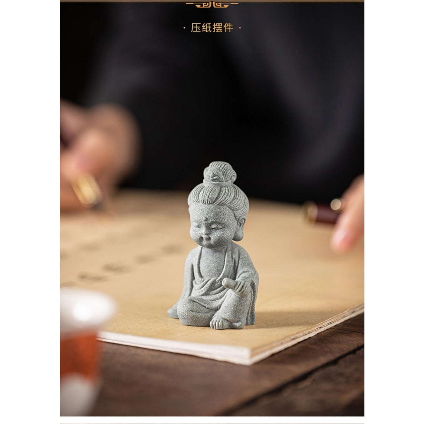 Chinese Guanyin Sandstone Tea Pet 7cm 2.8in Tea Play Desktop Decor