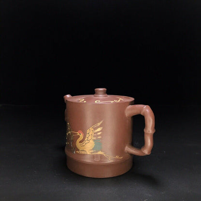 Chinese Yixing Zisha Clay Handmade Exquisite Teapot （竹筒壶 底款：汪寅仙）