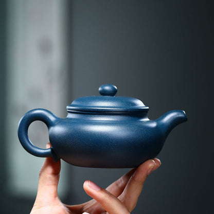 Chinese Yixing Tea Pot Marked Handmade Pot Real Zisha Green Clay 9 Infuser Holes