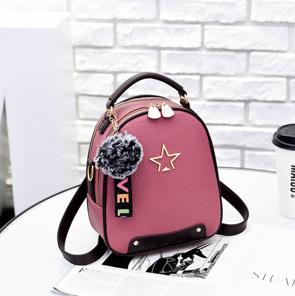 Fashion Women's PU Leather Backpack Bag Fashion Purse Cross Shoulder Travel Bag