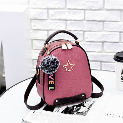 Fashion Women's PU Leather Backpack Bag Fashion Purse Cross Shoulder Travel Bag