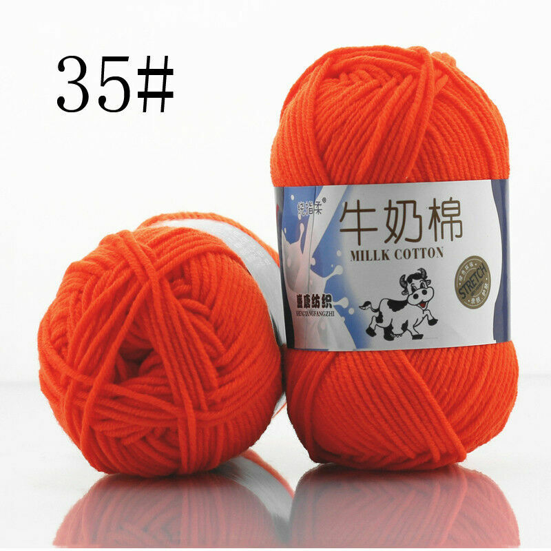 Hot Sale 50g Hand-woven Chunky Yarn Soft Milk Cotton Knitting Baby wool yarn
