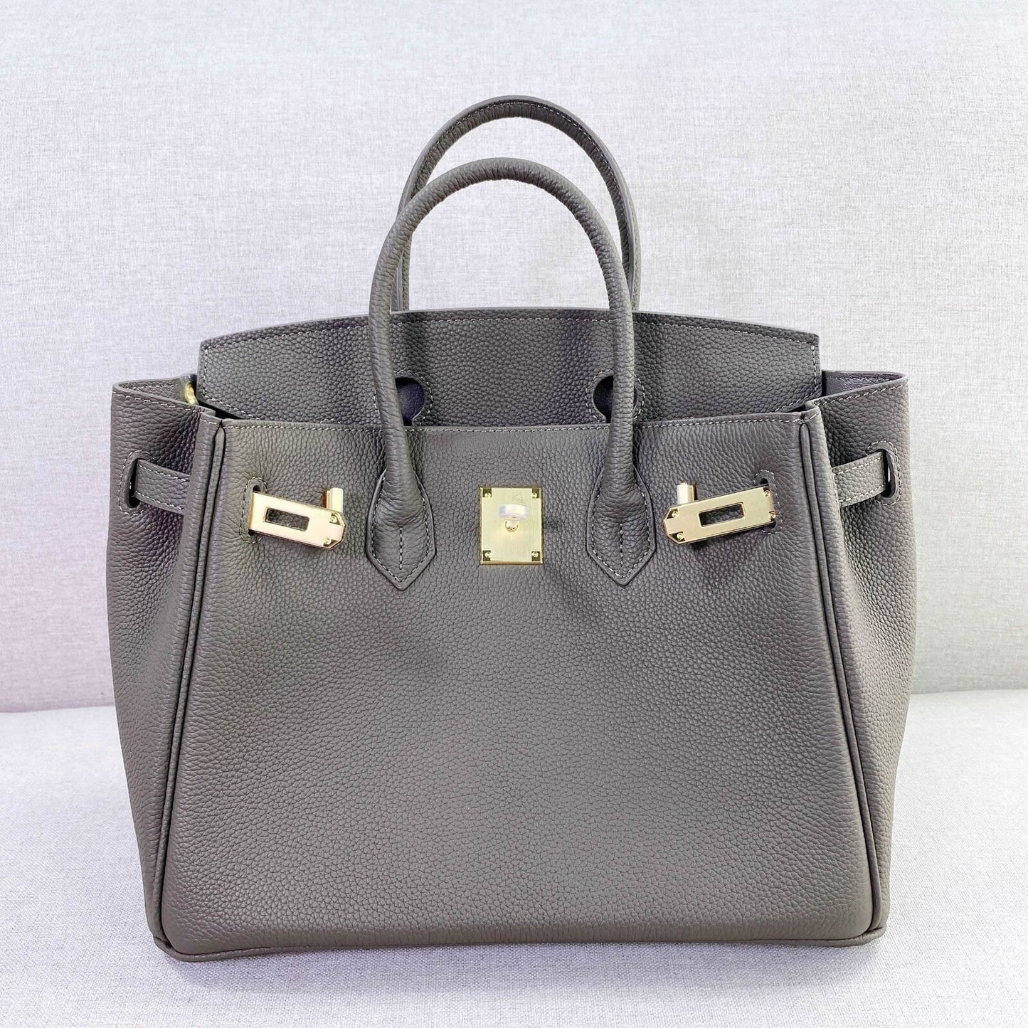 20/25/30cm Real Leather Flap Tote Shoulder bag Handbag Purse Fashion Briefcase