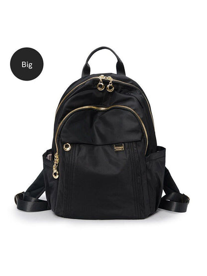 Women Backpack Nylon Messenger Bag Large Solid Zipper Shoulder Zipper Traveling