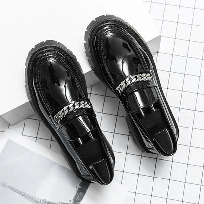 Men Black Leather Shoes Business Wedding Shoe Men Leather Shoes