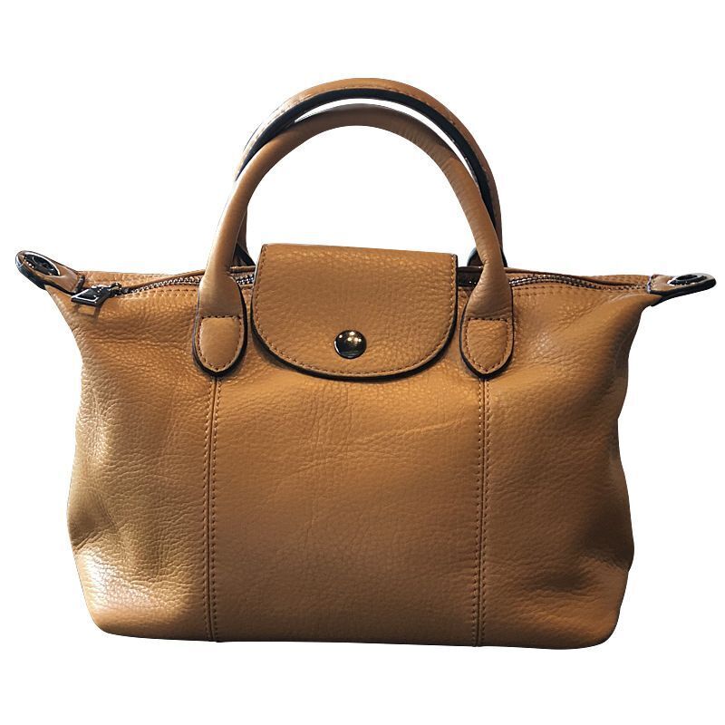 Genuine Leather Shoulder Messenger Clutch Simple Style Dumpling Purses Handbags