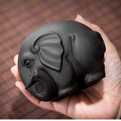 On Sales Chinese Tea Pet Elephant Statue Mascot House Warming Gift Artware Small