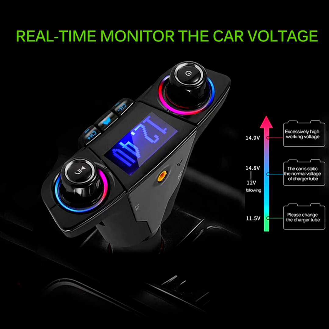 Universal Cargador De Reproductores Para Carro Reproductor Con Bluetooth MP3 USB