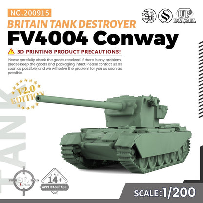 SSMODEL SS200915 1/200 Military Model Kit Britain FV4004 Conway Tank Destroyer