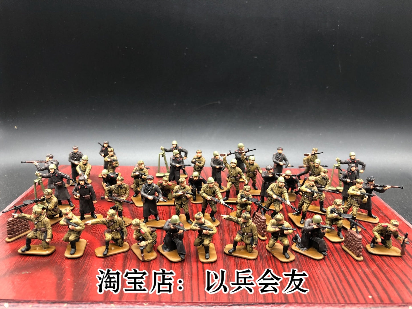 1/72 48Pcs Soviet winter infantry soldier model