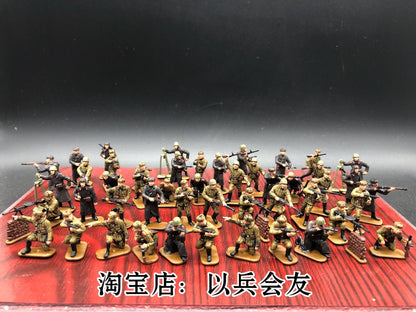 1/72 48Pcs Soviet winter infantry soldier model