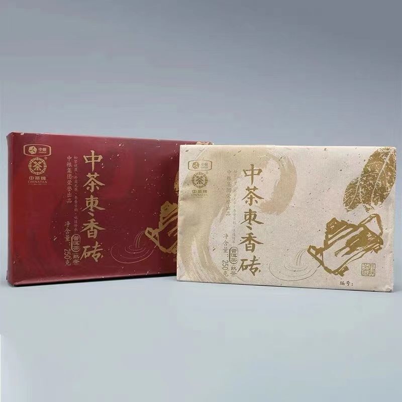 2018 Zhongcha CHINATEA Jujube Fragrant Brick Pu'er Tea Ripe Puer Yunnan 250g