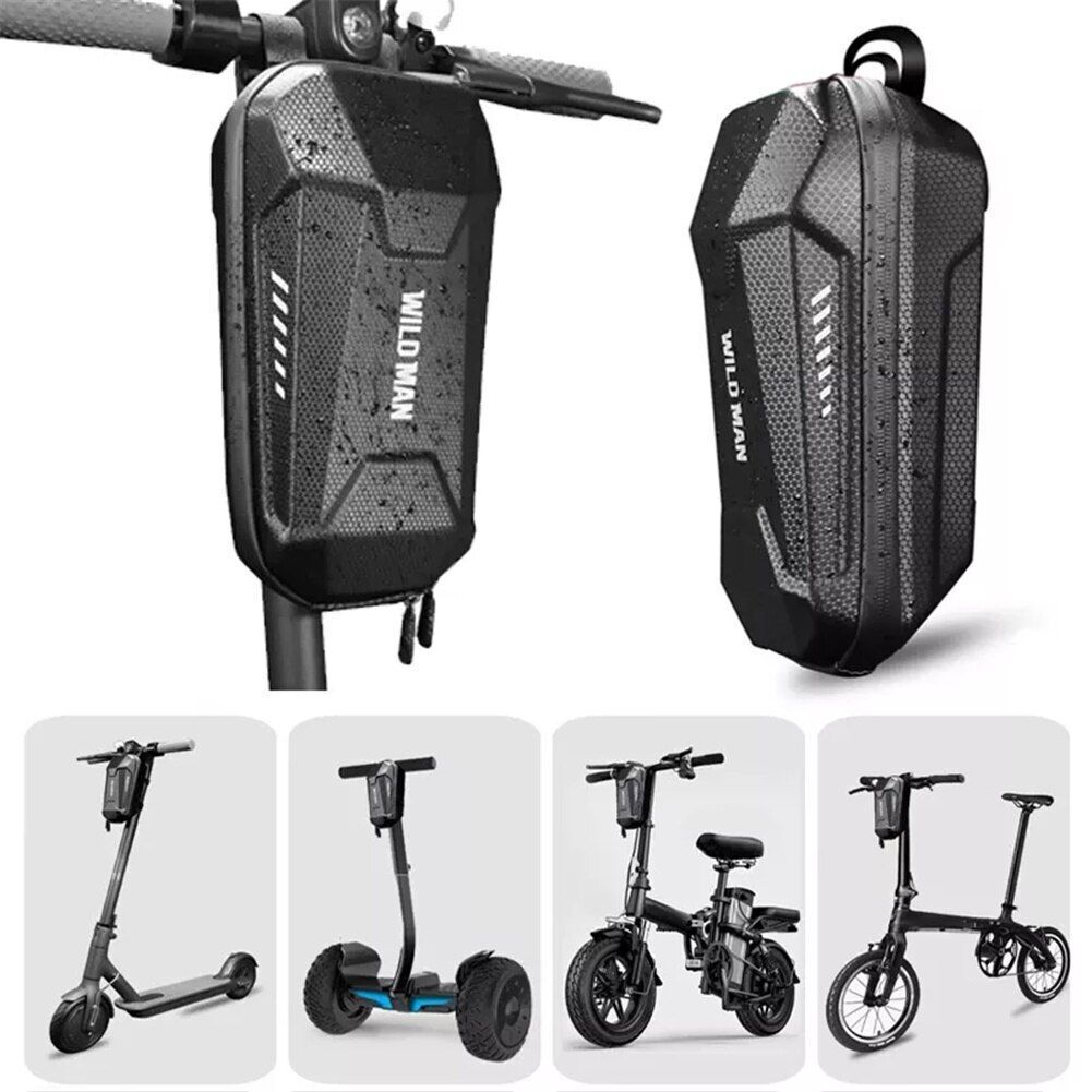 Universal Electric Scooter Head Handle Storage Bag Waterproof EVA PU 5 L Black