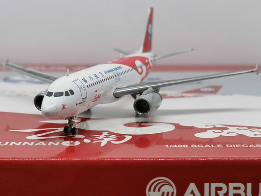 1:400 JC Wings SICHUAN AIRLINES A320 Passenger Airplane Diecast Aircraft Model