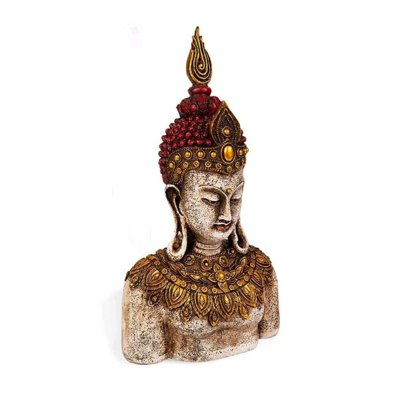 Polyresin Handmade Buddha Head Idol Table Desk Decor Figurine Statue