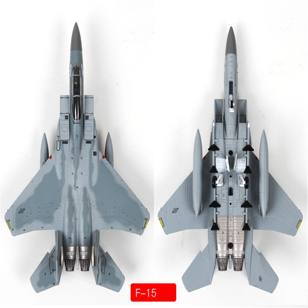 1:100 F-15 Fighter Metal Military Airplane Model Collection With Display Stand