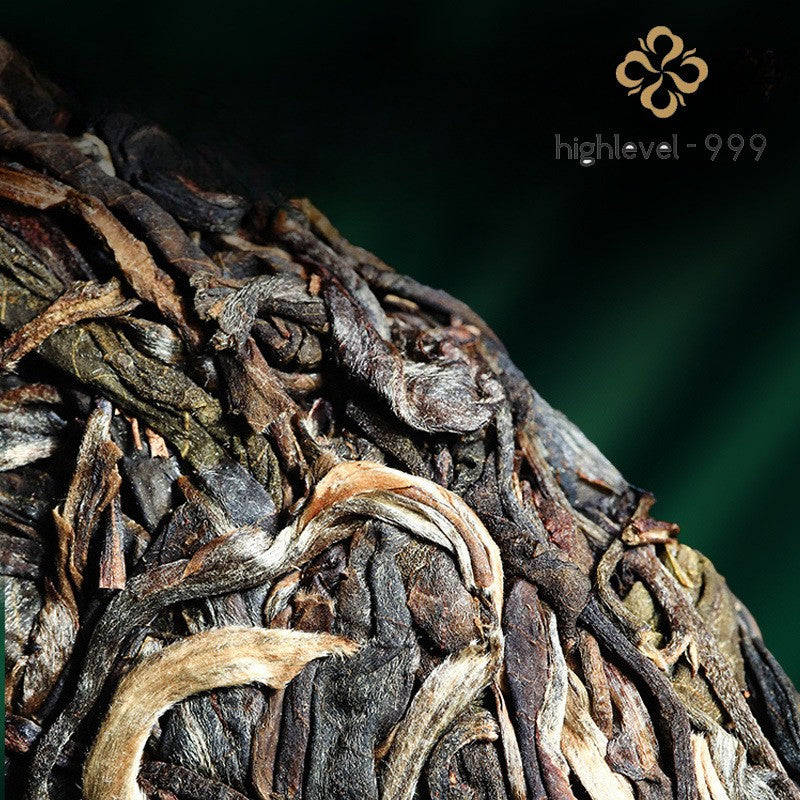 357g Raw Pu'er Menghai Sweet Aftertaste Qizi Compressed Tea Cake Yunnan