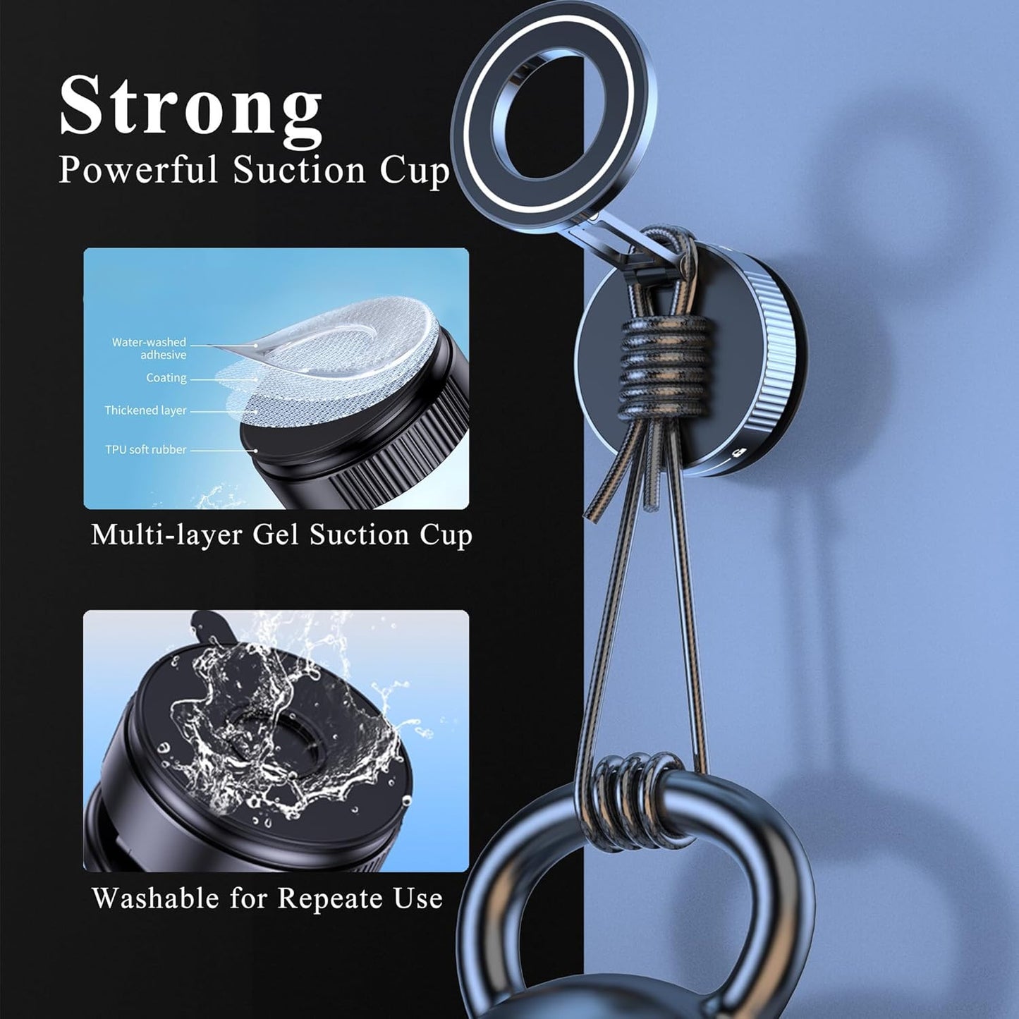 Vacuum Magnetic Phone Holder for Car,Full Metal Body,Vacuum Suction Phone Mount,