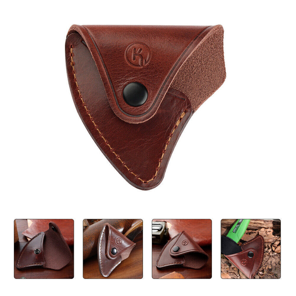 1PC Axe Sheath Hatchet Protector Case Leather Axe Head Cover Portable Axe Sheath