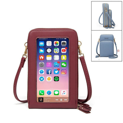Women Leather Shoulder Bags Large Capacity Crossbody Bags Handbag Phone Purse