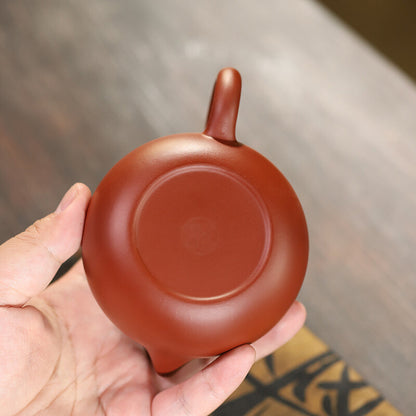 Original Ore Real Yixing Zisha Zhu Clay Tea Pot 210ml Marked Xishi Pot Handmade