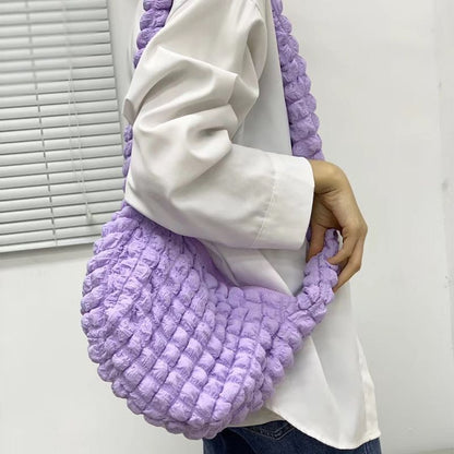 Puffy Crossbody Bags Nylon Quilted Shoulder Bag Small Tote Purses 30*24.5 CM 1PC