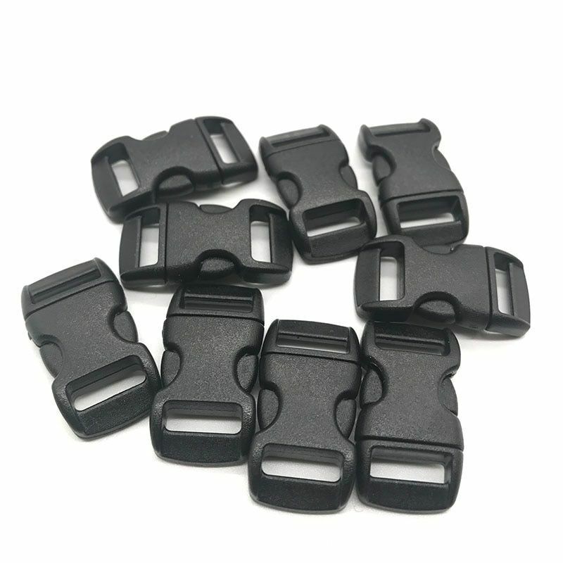 10Pcs Side Release Buckle Curved Paracord Dog Collar Strap Webbing Outdoor Camp