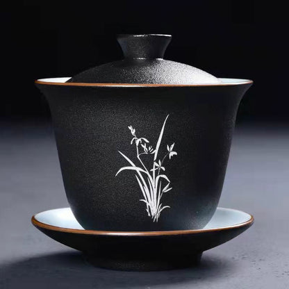 160ml Kungfu Tea Cup Ceramic Tea Bowl Gaiwan Tea Set Tea Ceremony Accessories