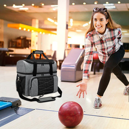 Polyester Bowling Handbag With Shoulder Strap Handle Bowing Ball Backpack Kit