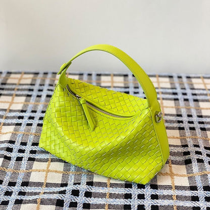 Tote Bag Zipper Handbag Soft Cow Leather Shoulder Bag Crossbody Purse 22*11*13CM