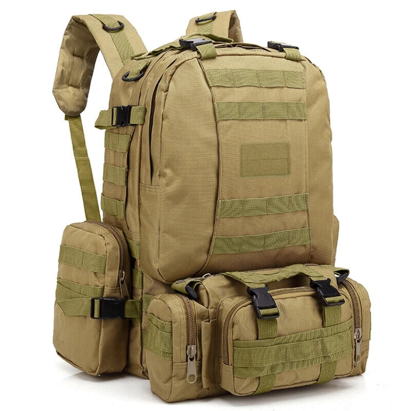 4 in 1 Backpack 55L Tactical Backpack Bag Army Rucksack Outdoor Sport Travel