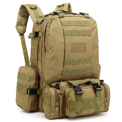 4 in 1 Backpack 55L Tactical Backpack Bag Army Rucksack Outdoor Sport Travel